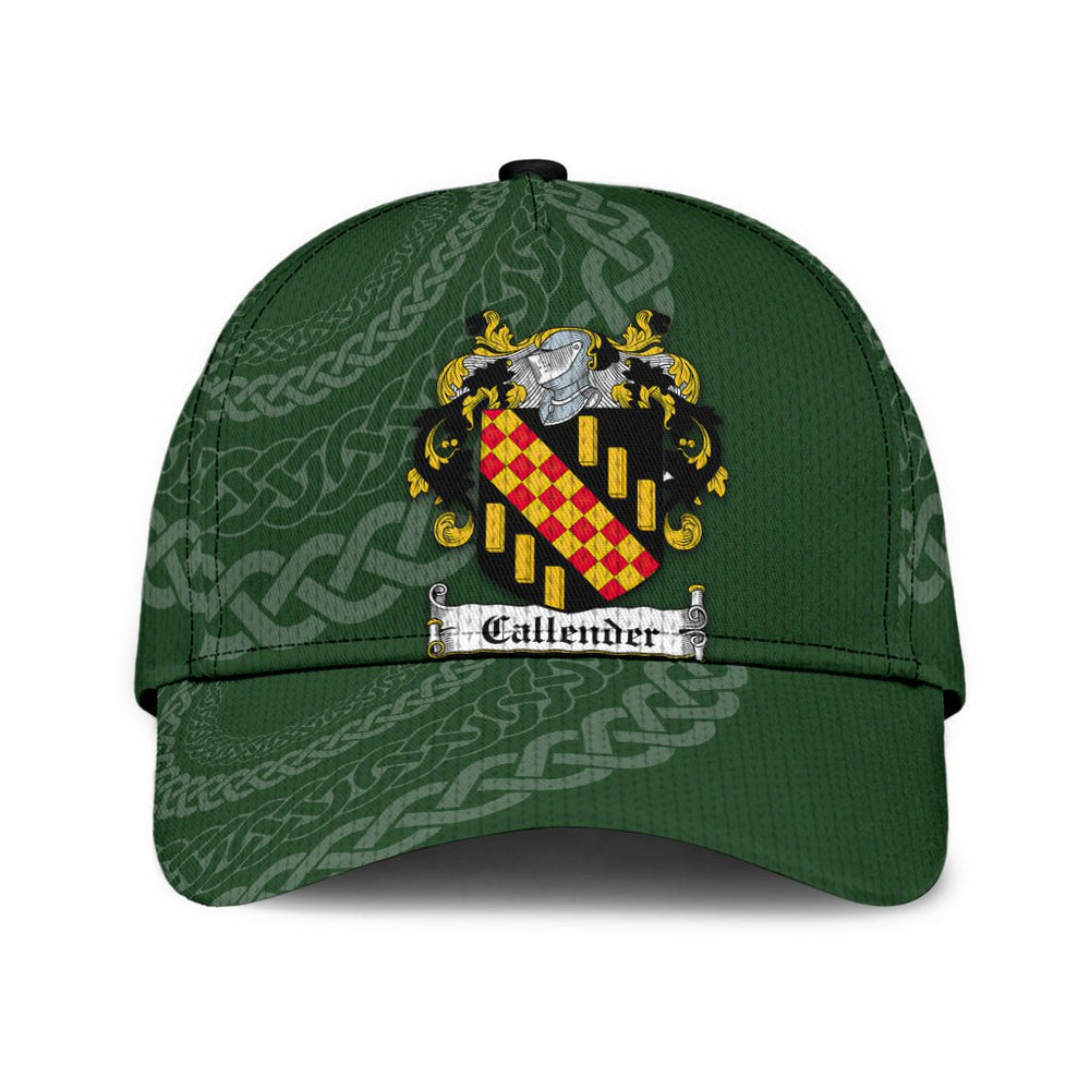 Clan Callender Coat Of Arms - Irish Family Crest St Patrick's Day Classic CapKN58 Classic Cap - Callender Coat Of Arms St Patrick's Day Classic Cap Irish Cap