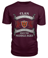 Clan Cameron Family Tartan 2D T-shirt RK41 Cameron Tartan Clan Tartan T-Shirt Maroon S Cameron Tartan Clan