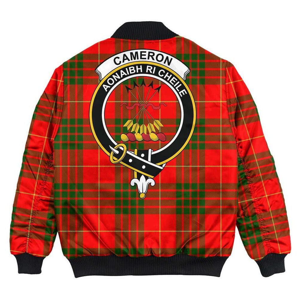 Clan Cameron Modern Tartan Crest Bomber Jacket AE86 Cameron Modern Tartan Tartan Bomber Jacket