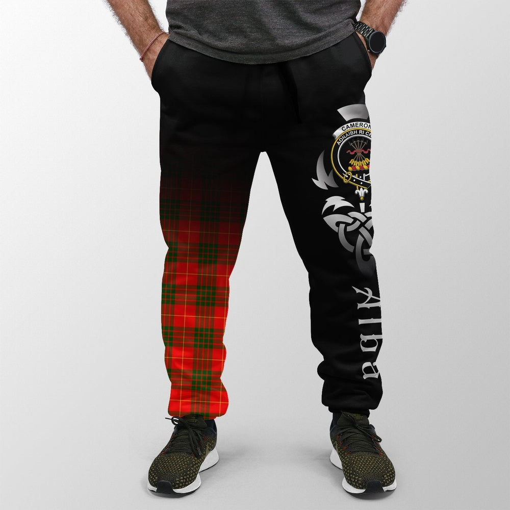 Clan Cameron Modern Tartan Crest Jogger Sweatpants Alba Celtic Style VU27 Clan Cameron Tartan Today