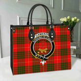 Clan Cameron Modern Tartan Crest Leather Bag CQ80 Clan Cameron Tartan Today