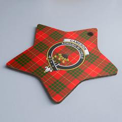 Clan Cameron Modern Tartan Crest Star Ceramic Ornament AJ44 Cameron Modern Tartan Tartan Christmas