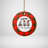 Clan Cameron Modern Tartan Gnome Round Ceramic Ornament UR73 Cameron Modern Tartan Tartan Christmas