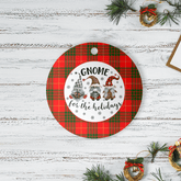 Clan Cameron Modern Tartan Gnome Round Ceramic Ornament UR73 Cameron Modern Tartan Tartan Christmas