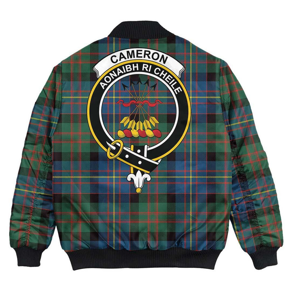 Clan Cameron of Erracht Ancient Tartan Crest Bomber Jacket YJ23 Cameron of Erracht Ancient Tartan Tartan Bomber Jacket