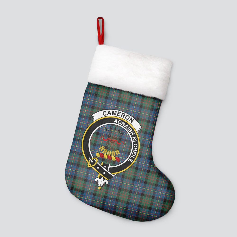 Clan Cameron of Erracht Ancient Tartan Crest Christmas Stocking TK82 Cameron of Erracht Ancient Tartan Tartan Stocking