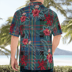 Clan Cameron of Erracht Ancient Tartan Scottish Lion Hawaiian Shirt RH23 Cameron of Erracht Ancient Tartan Tartan Hawaii Shirt