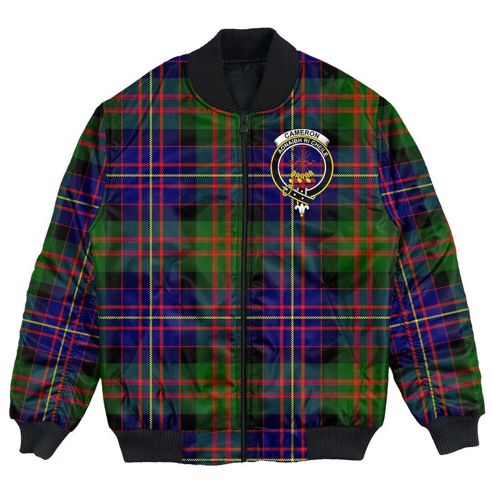 Clan Cameron of Erracht Modern Tartan Crest Bomber Jacket BU83 Cameron of Erracht Modern Tartan Tartan Bomber Jacket