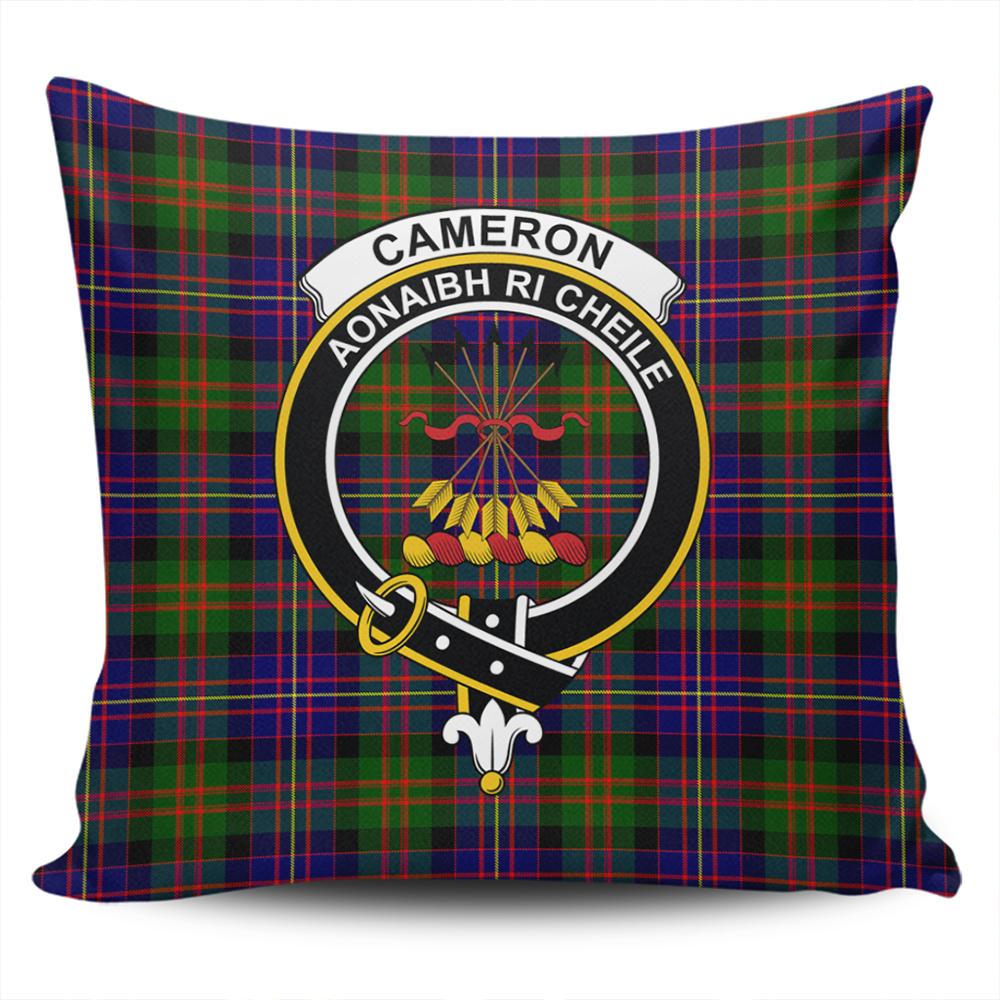 Clan Cameron of Erracht Modern Tartan Crest Pillow Cover RS33 Clan Cameron Tartan Today