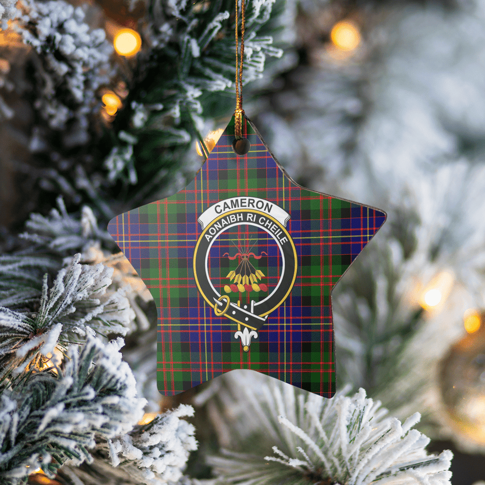 Clan Cameron of Erracht Modern Tartan Crest Star Ceramic Ornament PM31 Cameron of Erracht Modern Tartan Tartan Christmas