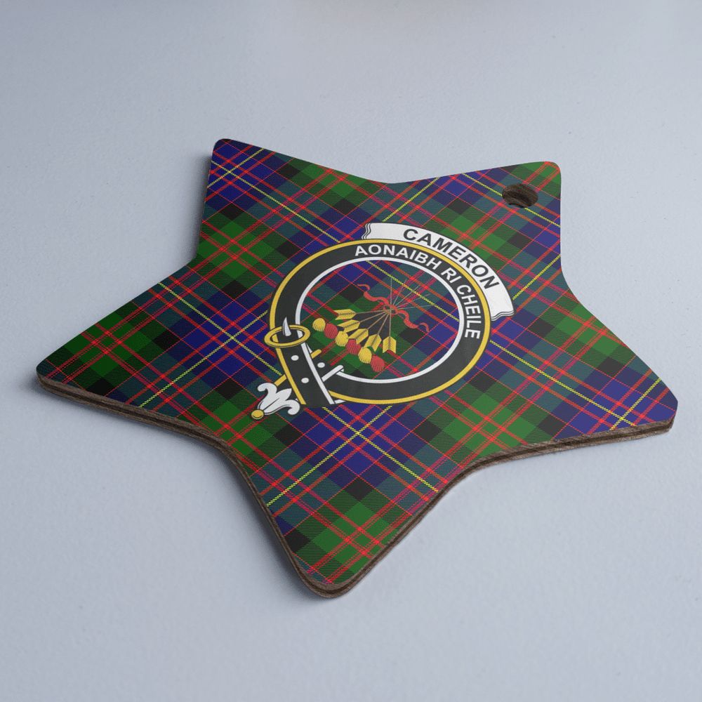 Clan Cameron of Erracht Modern Tartan Crest Star Ceramic Ornament PM31 Cameron of Erracht Modern Tartan Tartan Christmas