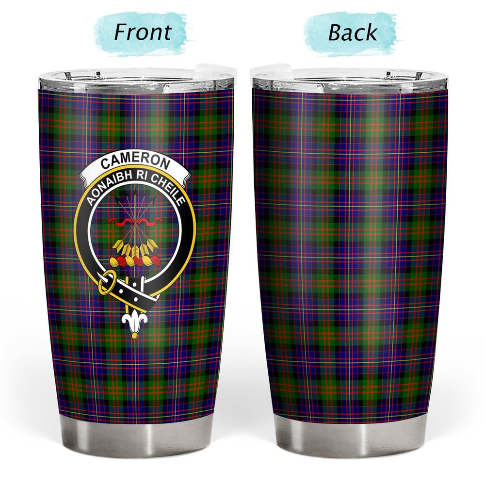 Clan Cameron of Erracht Modern Tartan Crest Tumbler HN21 Clan Cameron Tartan Today