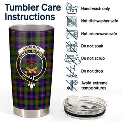 Clan Cameron of Erracht Modern Tartan Crest Tumbler HN21 Clan Cameron Tartan Today