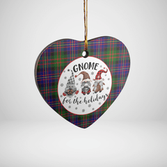 Clan Cameron of Erracht Modern Tartan Gnome Heart Ceramic Ornament DZ48 Cameron of Erracht Modern Tartan Gnome Tartan Christmas
