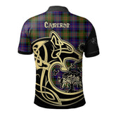 Clan Cameron of Erracht Modern Tartan Polo Shirt Viking Wolf WY37 Cameron of Erracht Modern Tartan Tartan Polo