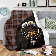Clan Cameron of Erracht Weathered Tartan Crest Blanket Wave Style TD14 Clan Cameron Tartan Today