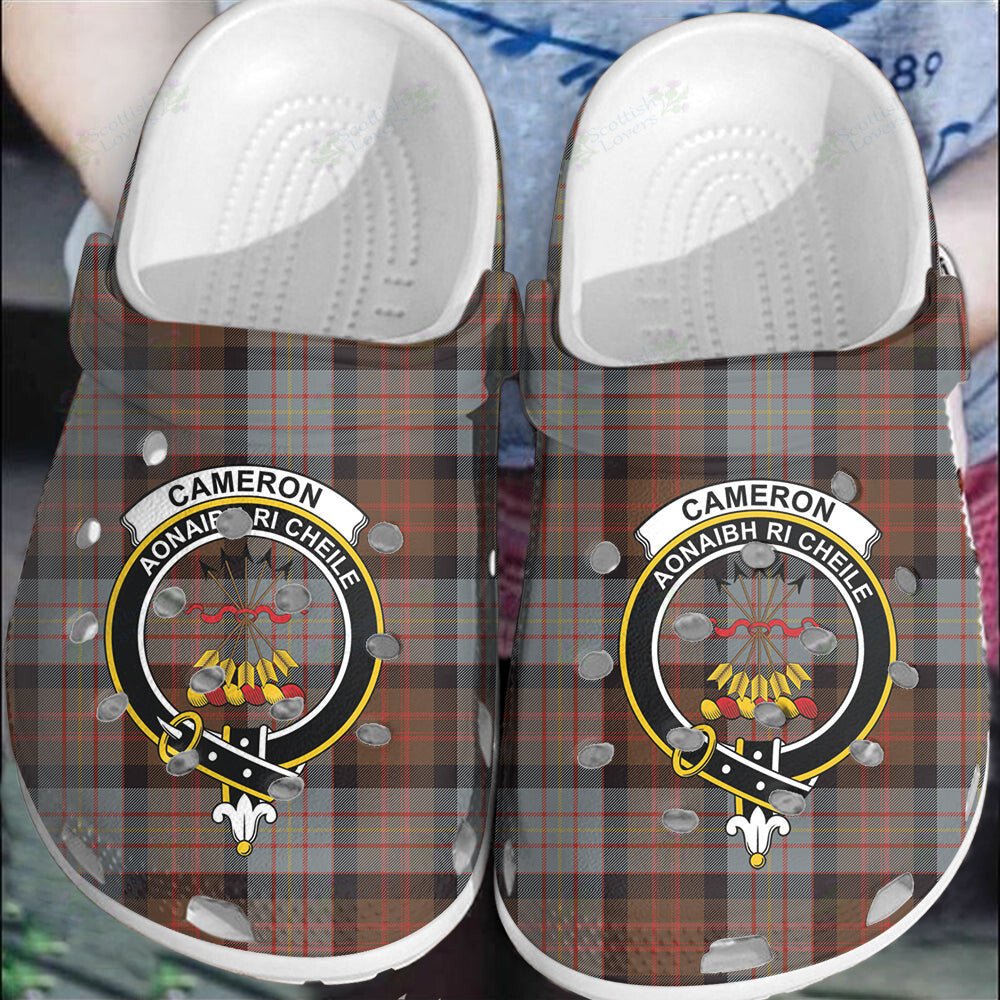 Clan Cameron of Erracht Weathered Tartan Crest Clogs Classic NL10 Cameron of Erracht Weathered Tartan Tartan Today
