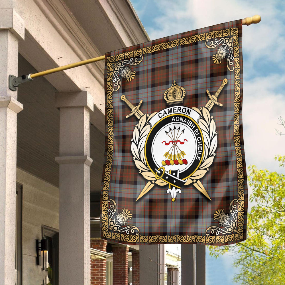 Clan Cameron of Erracht Weathered Tartan Crest Garden Flag - Celtic Thistle AO43 Clan Cameron Tartan Today