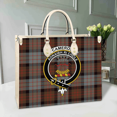 Clan Cameron Of Erracht Weathered Tartan Crest Leather Bag DA33 Clan Cameron Tartan Today