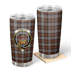 Clan Cameron of Erracht Weathered Tartan Crest Tumbler AC15 Clan Cameron Tartan Today
