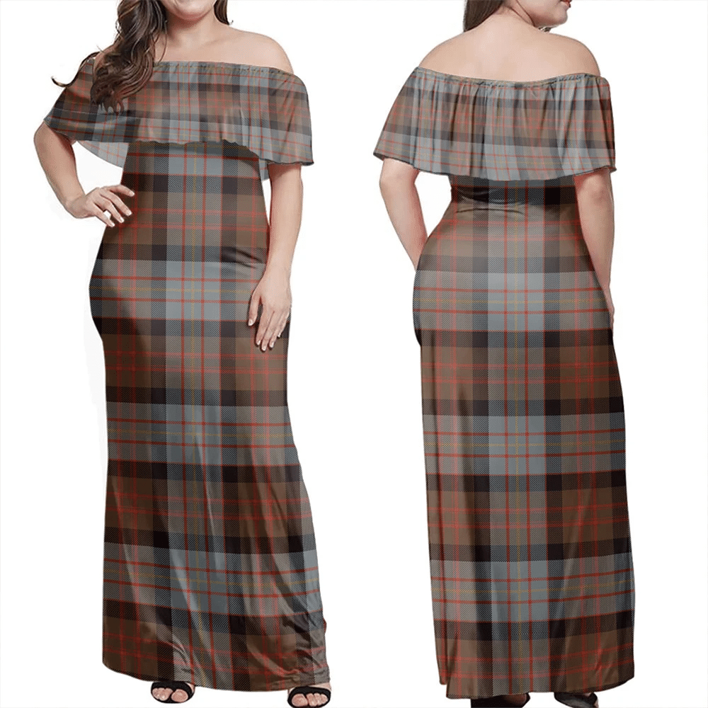 Clan Cameron Of Erracht Weathered Tartan Hawaii Dress JM89 Clan Cameron Tartan Hawaii Dress