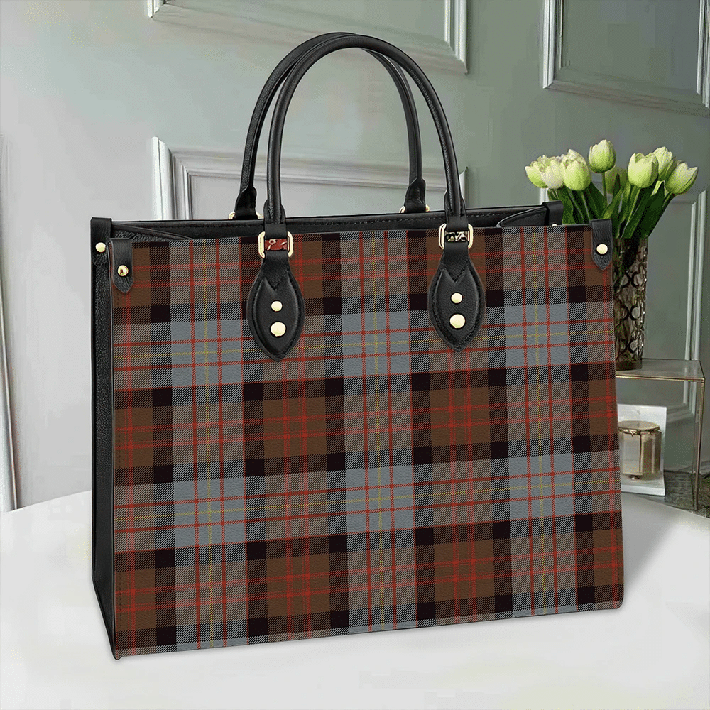Clan Cameron Of Erracht Weathered Tartan Leather Bag JA58 Clan Cameron Tartan Today