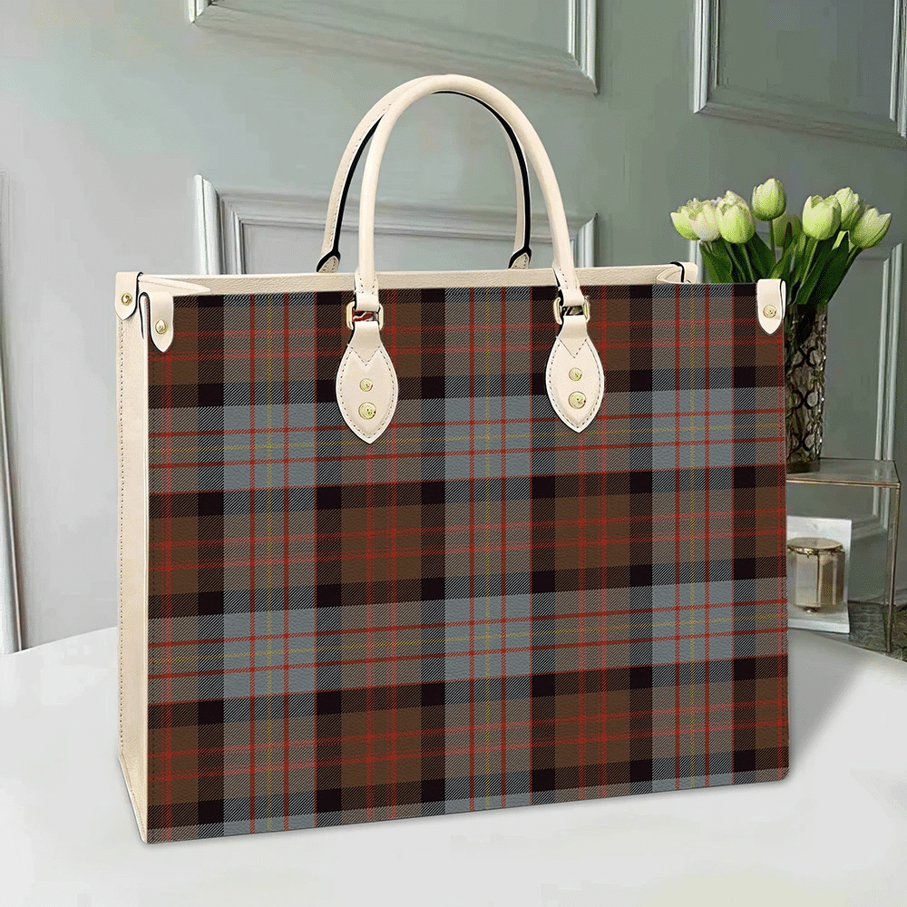 Clan Cameron Of Erracht Weathered Tartan Leather Bag JA58 Clan Cameron Tartan Today