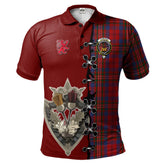 Clan Cameron of Locheil Tartan Polo Shirt - Lion Rampant And Celtic Thistle Style CB59 Cameron of Locheil Tartan Tartan Polo