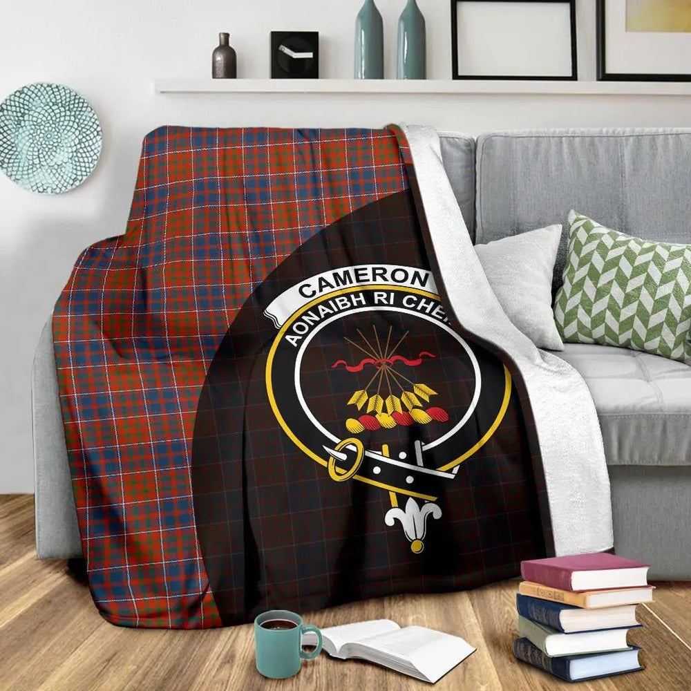 Clan Cameron of Lochiel Ancient Tartan Crest Blanket Wave Style MY18 Clan Cameron Tartan Today