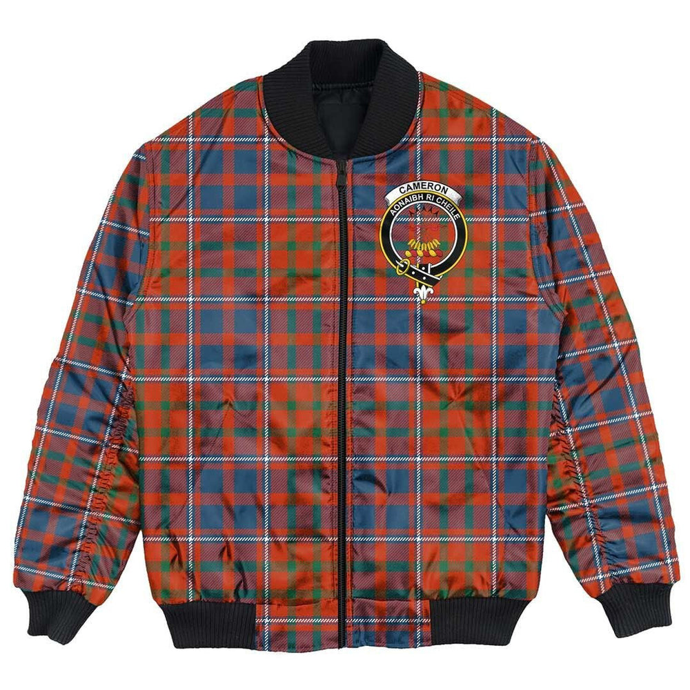 Clan Cameron of Lochiel Ancient Tartan Crest Bomber Jacket JV88 Cameron of Lochiel Ancient Tartan Tartan Bomber Jacket