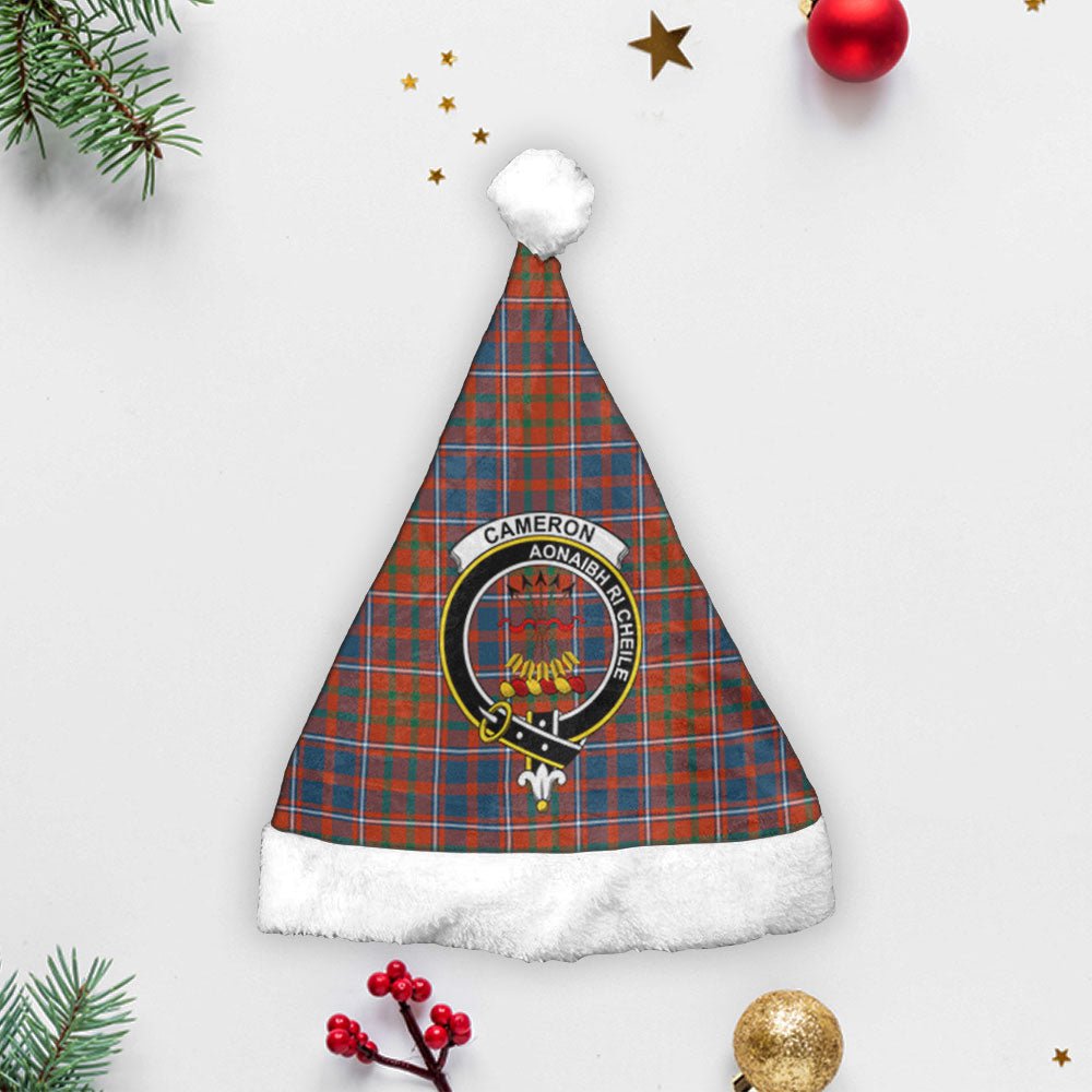 Clan Cameron of Lochiel Ancient Tartan Crest Christmas Santa Hat FG82 Cameron of Lochiel Ancient Tartan Tartan Santa Hat