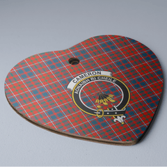 Clan Cameron of Lochiel Ancient Tartan Crest Heart Ceramic Ornament PG42 Cameron of Lochiel Ancient Tartan Tartan Christmas