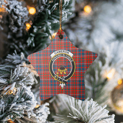 Clan Cameron of Lochiel Ancient Tartan Crest Star Ceramic Ornament PP79 Cameron of Lochiel Ancient Tartan Tartan Christmas