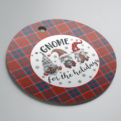 Clan Cameron of Lochiel Ancient Tartan Gnome Round Ceramic Ornament UV33 Cameron of Lochiel Ancient Tartan Tartan Christmas