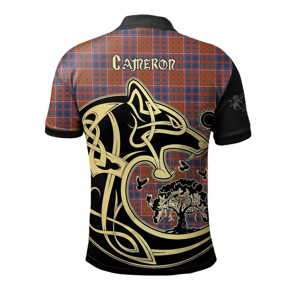 Clan Cameron of Lochiel Ancient Tartan Polo Shirt Viking Wolf OU39 Cameron of Lochiel Ancient Tartan Tartan Polo
