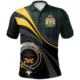 Clan Cameron of Lochiel Hunting Tartan Polo Shirt - Royal Coat Of Arms Style BT50 Cameron of Lochiel Hunting Tartan Tartan Polo