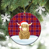 Clan Cameron of Lochiel Modern Tartan Christmas Ceramic Ornament Highland Cows Style YD54 Cameron of Lochiel Modern Tartan Tartan Ornament