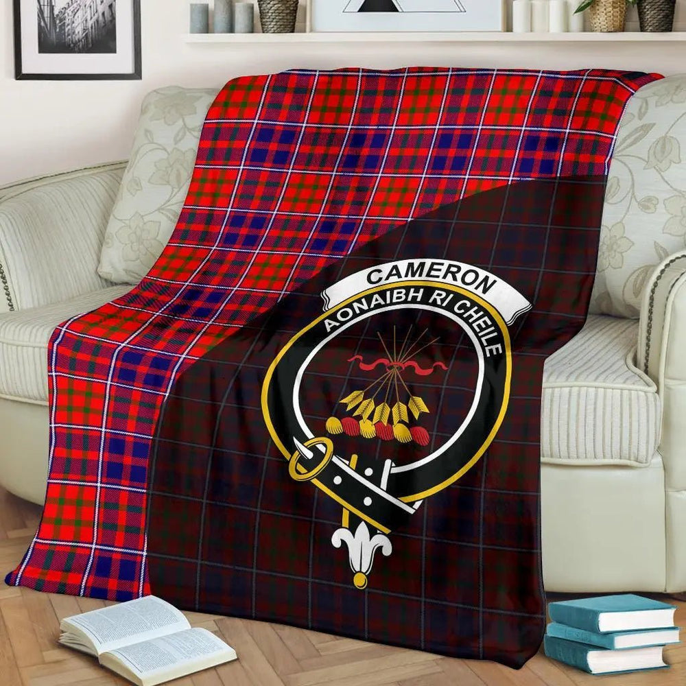 Clan Cameron of Lochiel Modern Tartan Crest Blanket Wave Style XR47 Clan Cameron Tartan Today