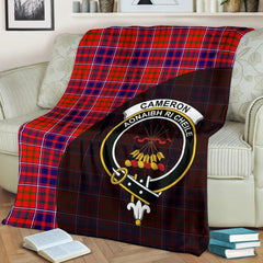 Clan Cameron of Lochiel Modern Tartan Crest Blanket Wave Style XR47 Clan Cameron Tartan Today