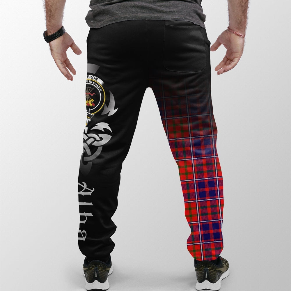 Clan Cameron Of Lochiel Modern Tartan Crest Jogger Sweatpants Alba Celtic Style MW14 Clan Cameron Tartan Today