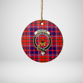 Clan Cameron of Lochiel Modern Tartan Crest Round Ceramic Ornament LG53 Cameron of Lochiel Modern Tartan Tartan Christmas