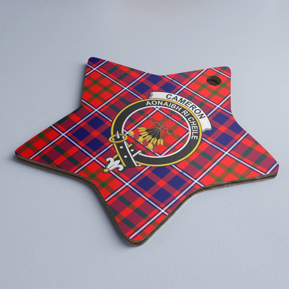 Clan Cameron of Lochiel Modern Tartan Crest Star Ceramic Ornament BM72 Cameron of Lochiel Modern Tartan Tartan Christmas