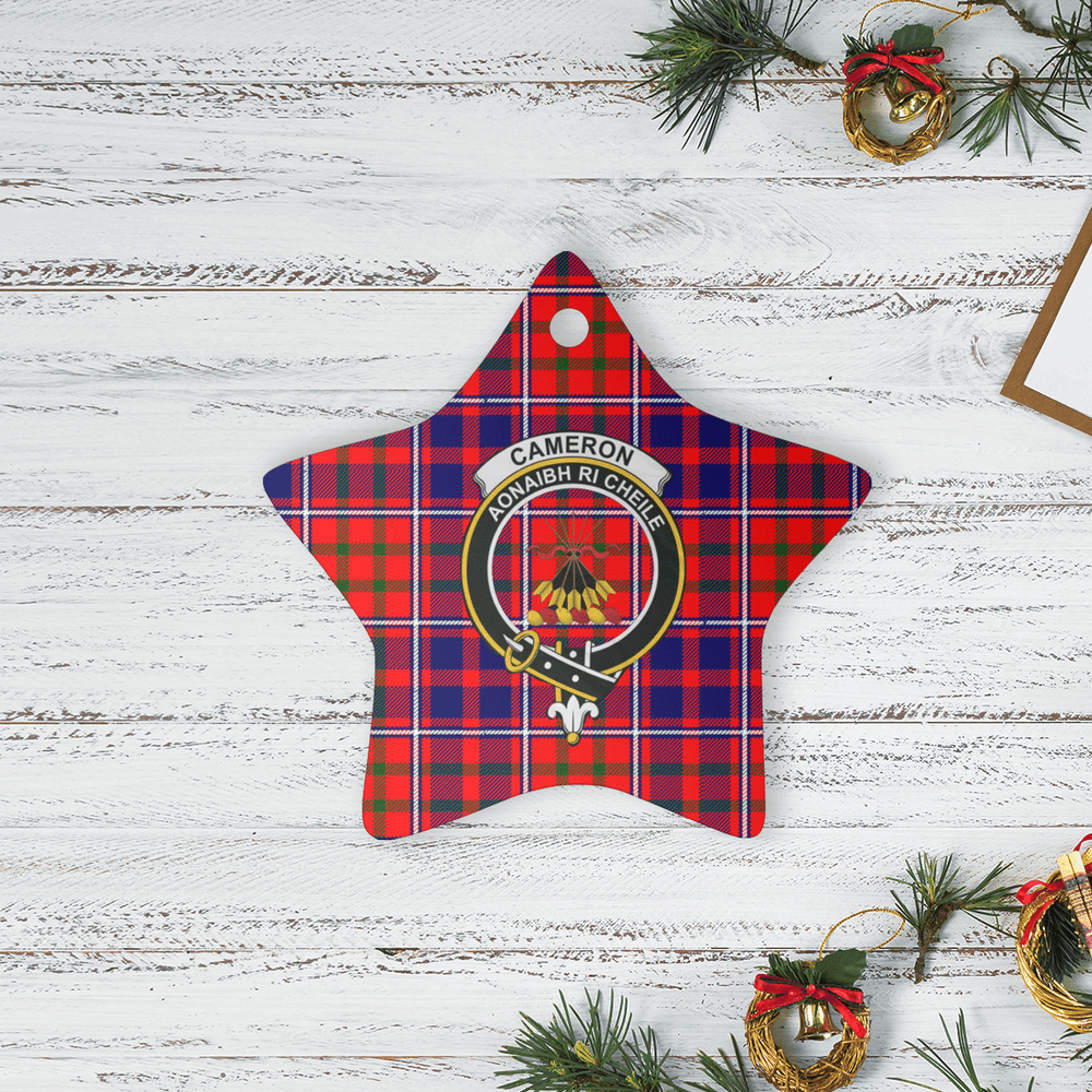 Clan Cameron of Lochiel Modern Tartan Crest Star Ceramic Ornament BM72 Cameron of Lochiel Modern Tartan Tartan Christmas