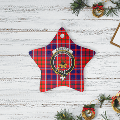 Clan Cameron of Lochiel Modern Tartan Crest Star Ceramic Ornament BM72 Cameron of Lochiel Modern Tartan Tartan Christmas
