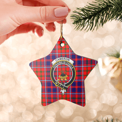 Clan Cameron of Lochiel Modern Tartan Crest Star Ceramic Ornament BM72 Cameron of Lochiel Modern Tartan Tartan Christmas