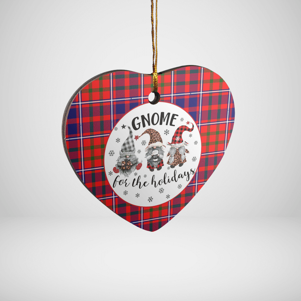 Clan Cameron of Lochiel Modern Tartan Gnome Heart Ceramic Ornament SZ20 Cameron of Lochiel Modern Tartan Gnome Tartan Christmas