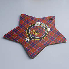Clan Cameron of Lochiel Tartan Crest Star Ceramic Ornament XI90 Cameron of Lochiel Tartan Tartan Christmas