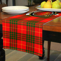 Clan Cameron Tartan Crest Table Runner Cotton RS55 Cameron Tartan Tartan Table Runner
