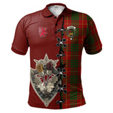 Clan Cameron Tartan Polo Shirt - Lion Rampant And Celtic Thistle Style WX94 Cameron Tartan Tartan Polo