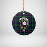 Clan Campbel of Cawdor Modern Tartan Crest Round Ceramic Ornament TJ24 Campbel of Cawdor Modern Tartan Tartan Christmas